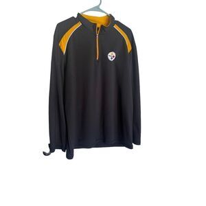 NFL Team Apparel Mens Black Long Sleeve Pittsburgh Steelers Sweatshirt XL
